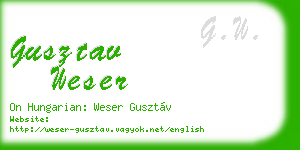 gusztav weser business card